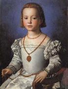 Agnolo Bronzino Portrait of Bia France oil painting artist